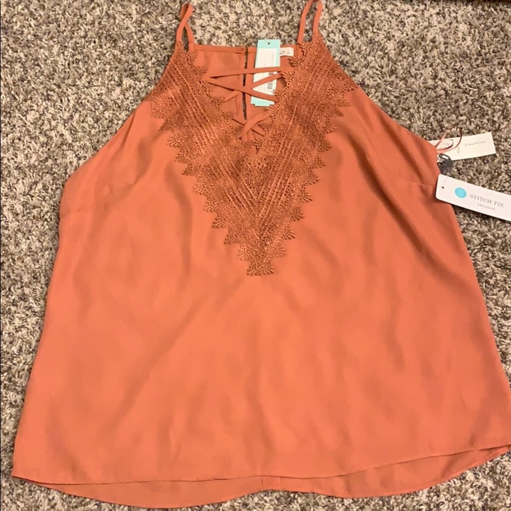 Stitch Fix Nine Britton Dark Pink Blouse